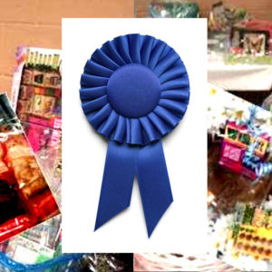 High End Blue Ribbon Theme Baskets