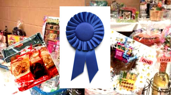 High End Blue Ribbon Theme Baskets
